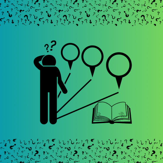 Figur står foran 3 valg