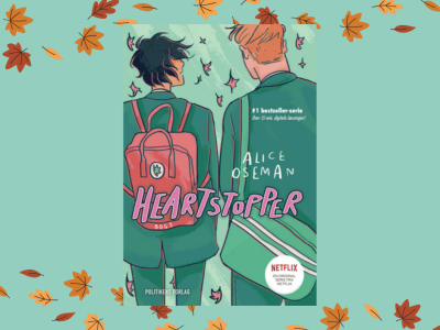 Forside på Hearstopper bog 1 omringet af blade