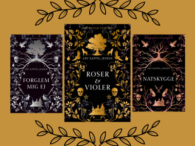 Forsiderne på Rosenholm-trilogien af Gry Kappel Jensen