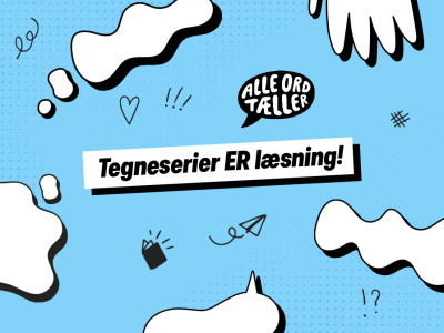 Grafik fra læsekampagne: Tegneserier ER læsning!