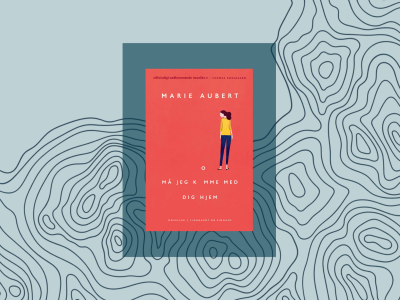 Bogforside med abstrakt mønster i baggrunden 