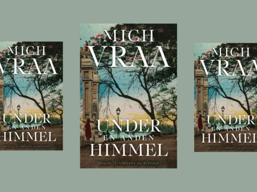 En grafik der viser 3 styks af Mich Vraas bog "Under en anden himmel"