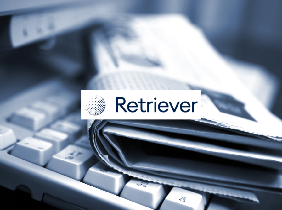 Logo til medievirksomheden Retriever